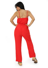 BL-BP-05794A Red Coral Jumpsuit de Mujer