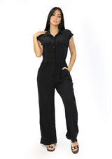 BL-BP-08068 Black Jumpsuit de Mujer