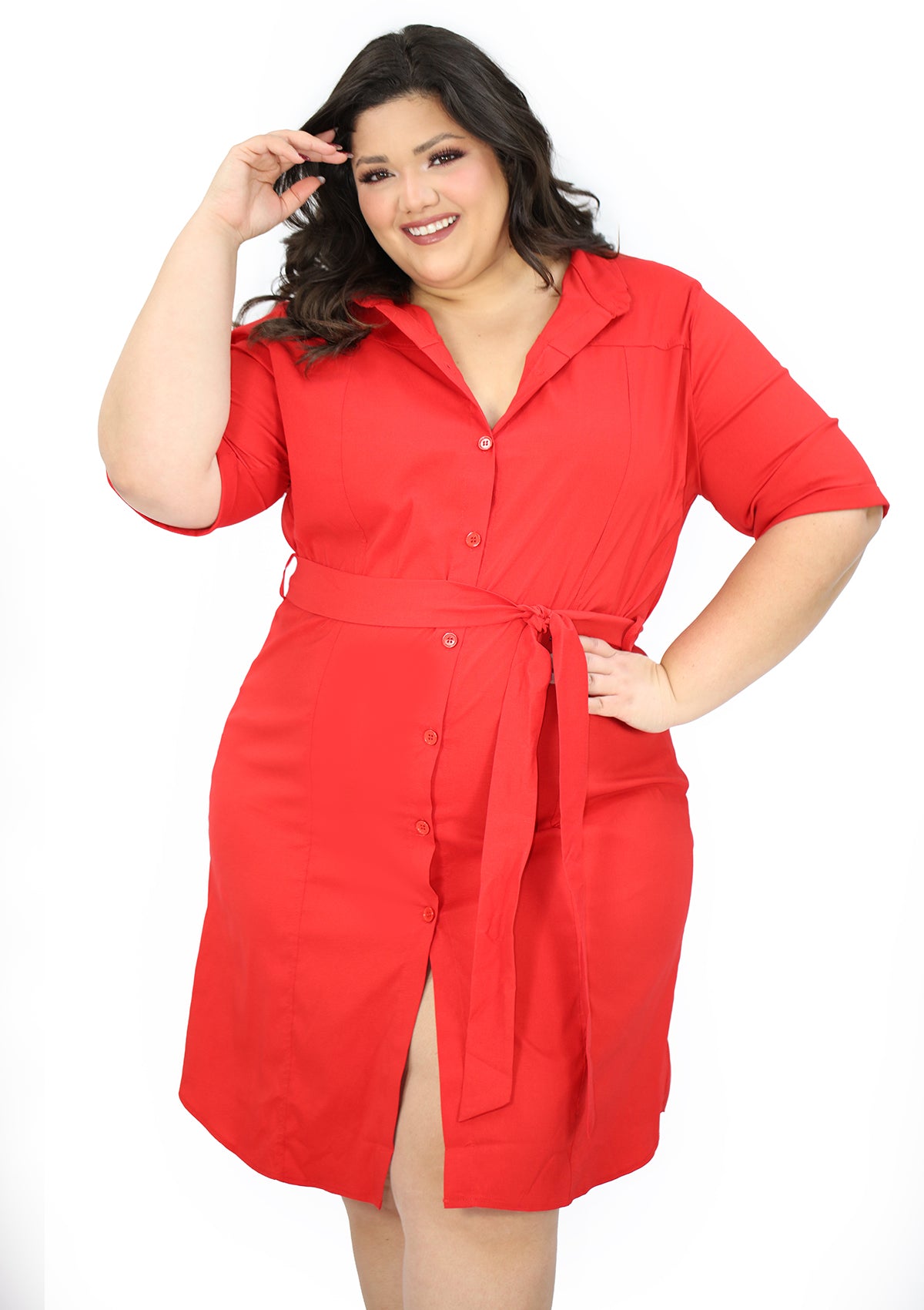 BL-D-4856 Red Traje de Mujer Plus