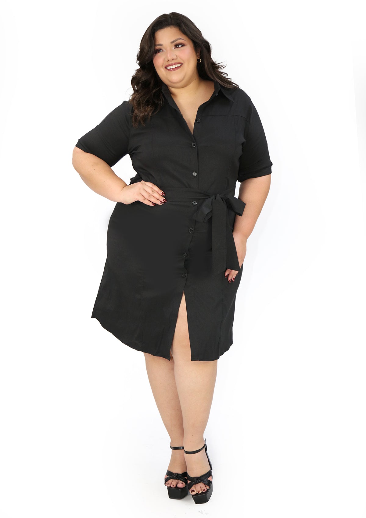 BL-D-4856 Black Traje de Mujer Plus