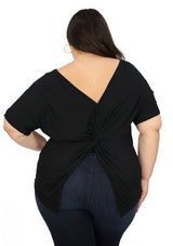 BL-T-4964 Black Blusa de Mujer Plus