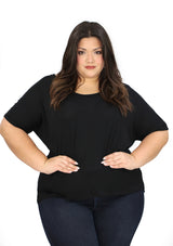 BL-T-4964 Black Blusa de Mujer Plus