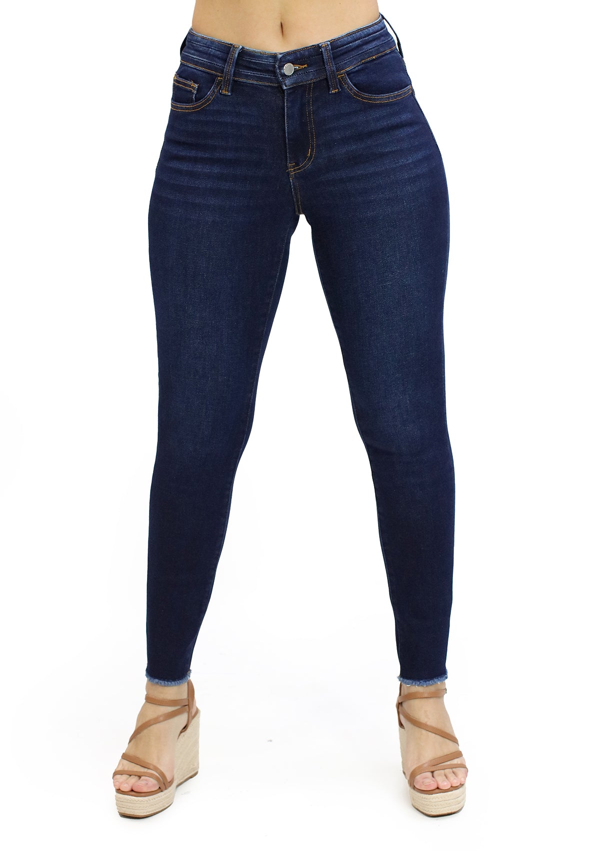 DD-1006-M Dark Denim Mid-Rise Skinny de Mujer