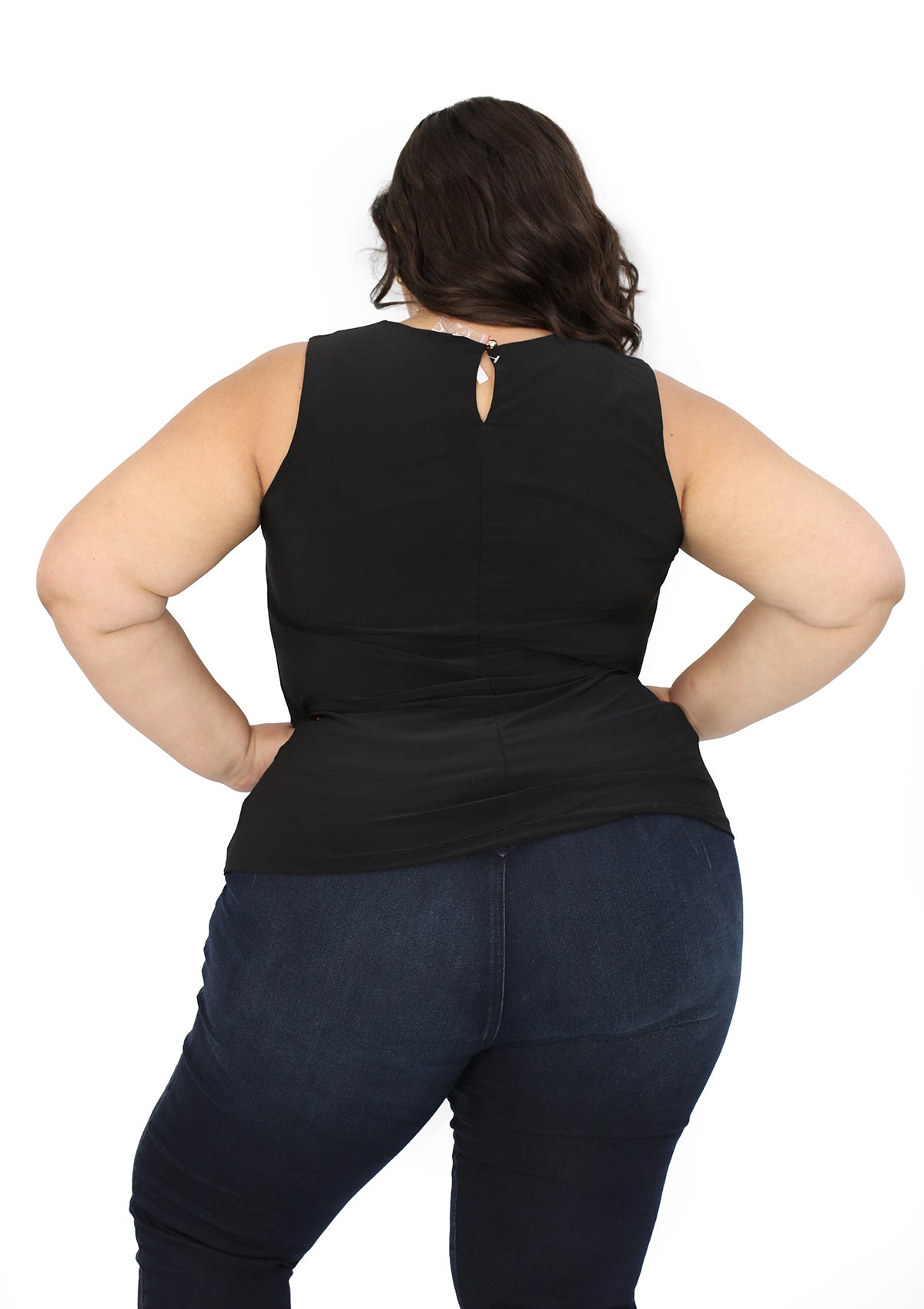 DN-A-3386-XT Black Blusa de Mujer Plus