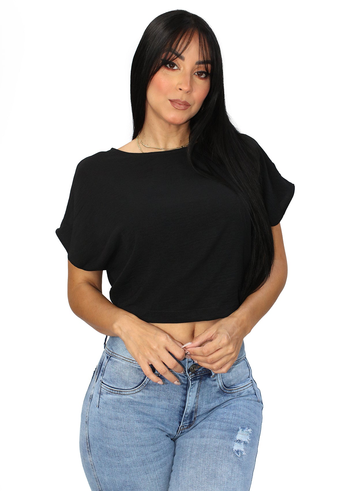 DN-A-5448-T Black Blusa de Mujer