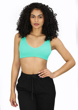 DY-373 Green Cami Bra Top (Sport Bra) de Mujer