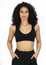 DY-373 Black Cami Bra Top (Sport Bra) de Mujer