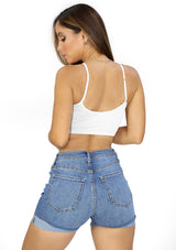 DY-D-6007 White Sport Bra de Mujer