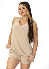 DZ-25-C444 Dark Taupe Romper de Mujer