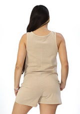 DZ-25-C444 Dark Taupe Romper de Mujer