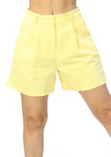 DZ-25-E127 Creamy Yellow Short de Mujer