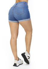 EJ-V-7187 Medium Denim Short de Mujer