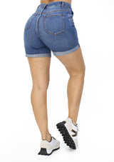 EJ-V-7211 Medium Denim Short de Mujer