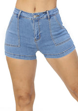 EJ-V-7268 Medium Denim Short de Mujer