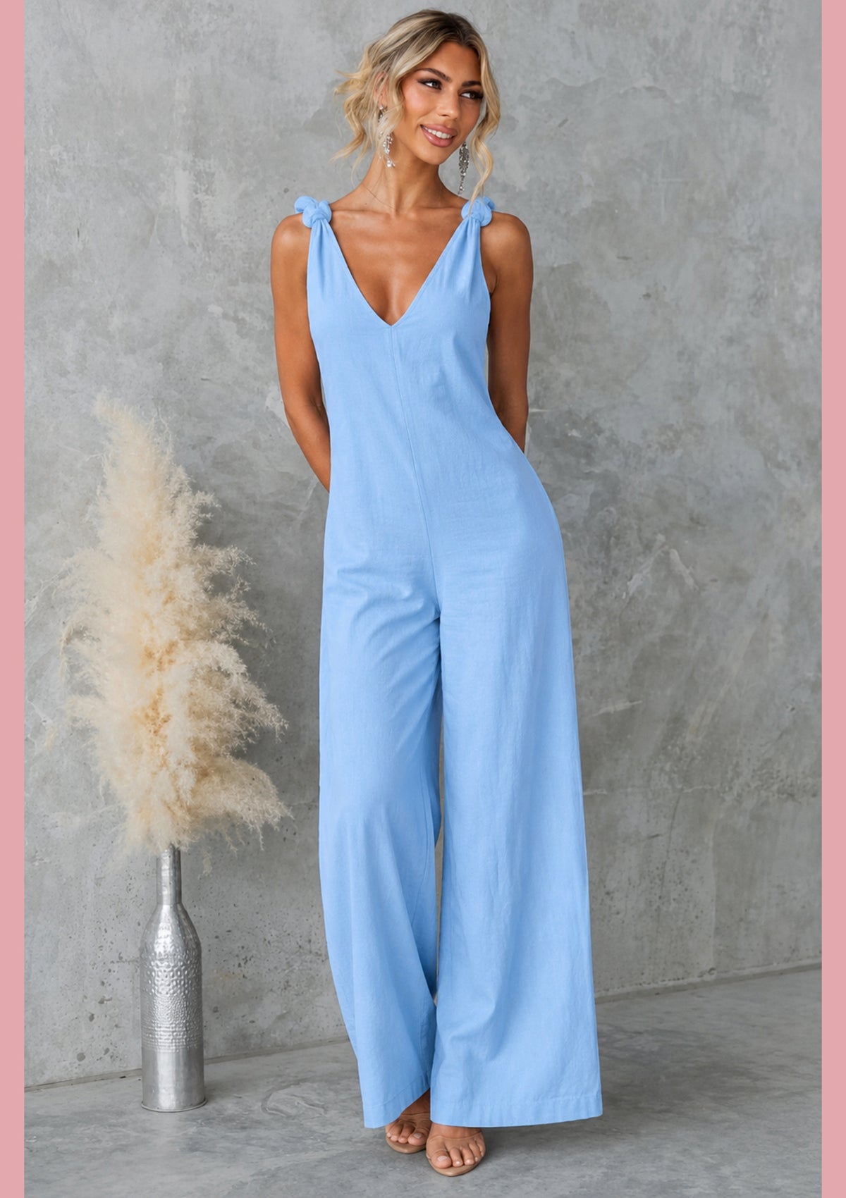 HF-25A-231 Light Blue Jumpsuit de Mujer