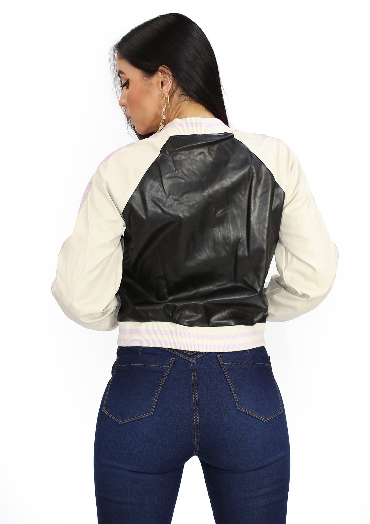 HF-25C-117 Black Multi Jacket de Mujer