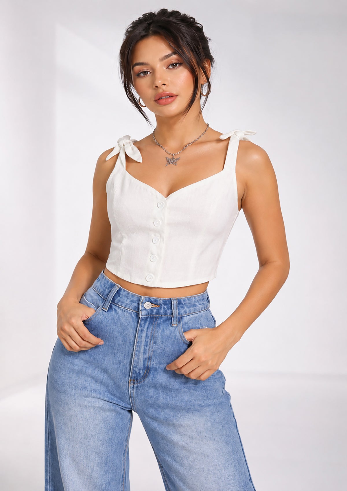 HF-26A-445 Off White Blusa de Mujer