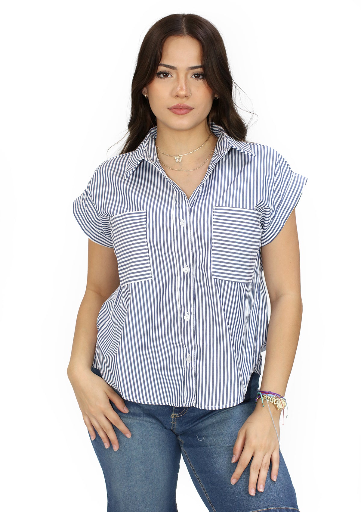 HF-26E-429D Navy Blusa de Mujer