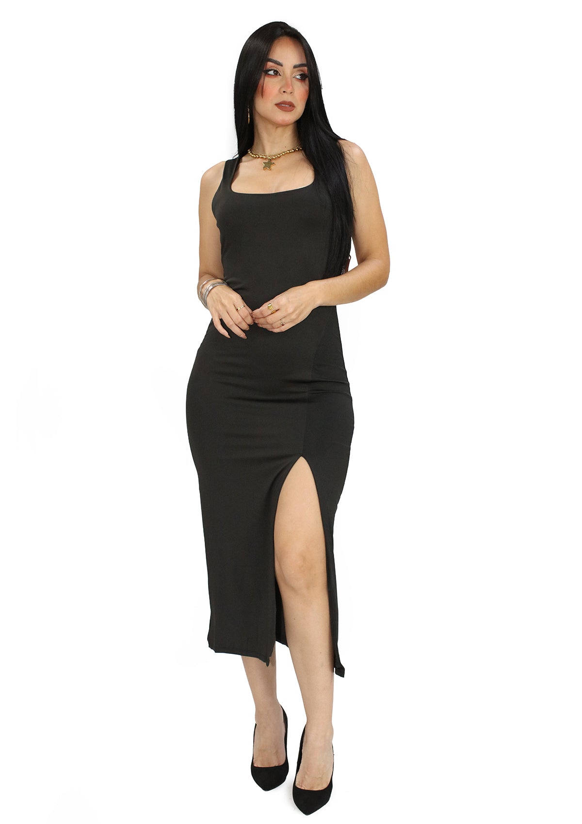 HM-D-14334 Black Vestido de Mujer