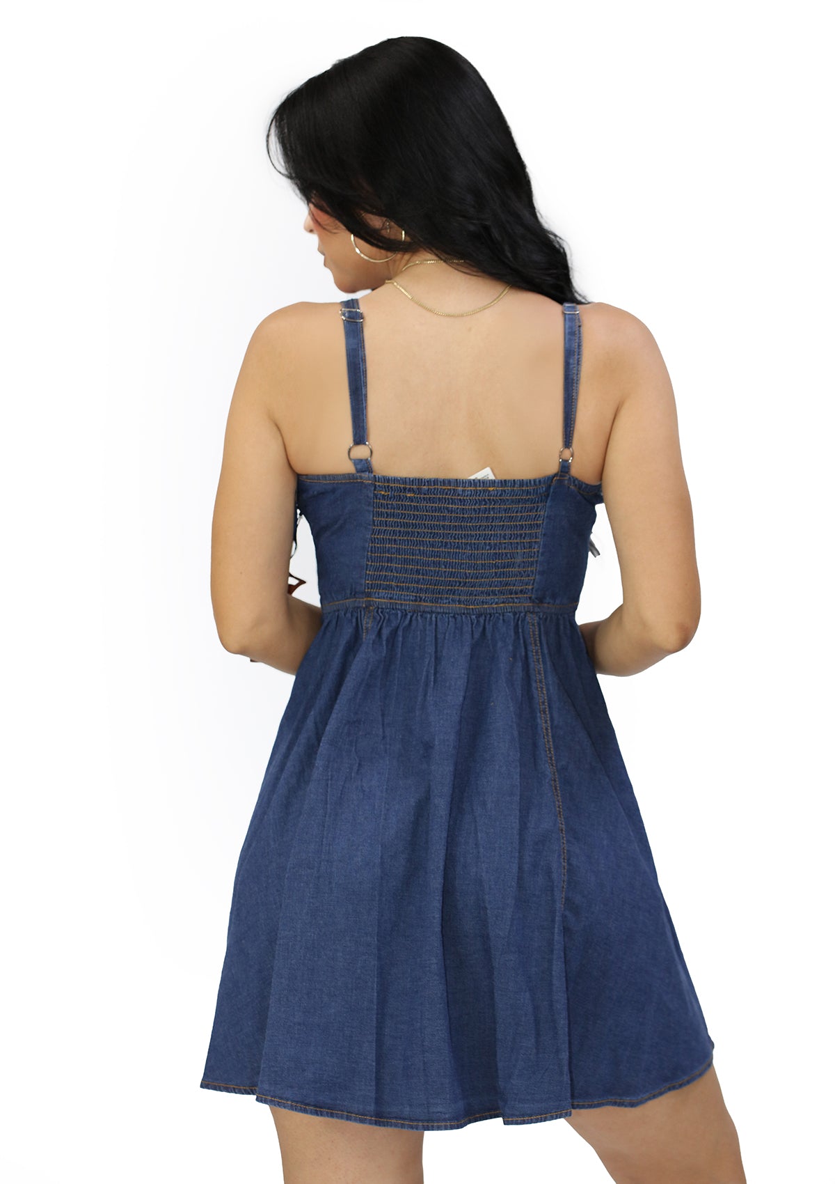 HM-D-14694 Dark Denim Vestido de Mujer