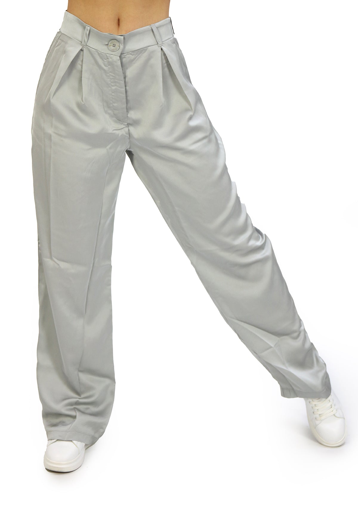 HM-P-40568-H Silver Pantalón de Mujer