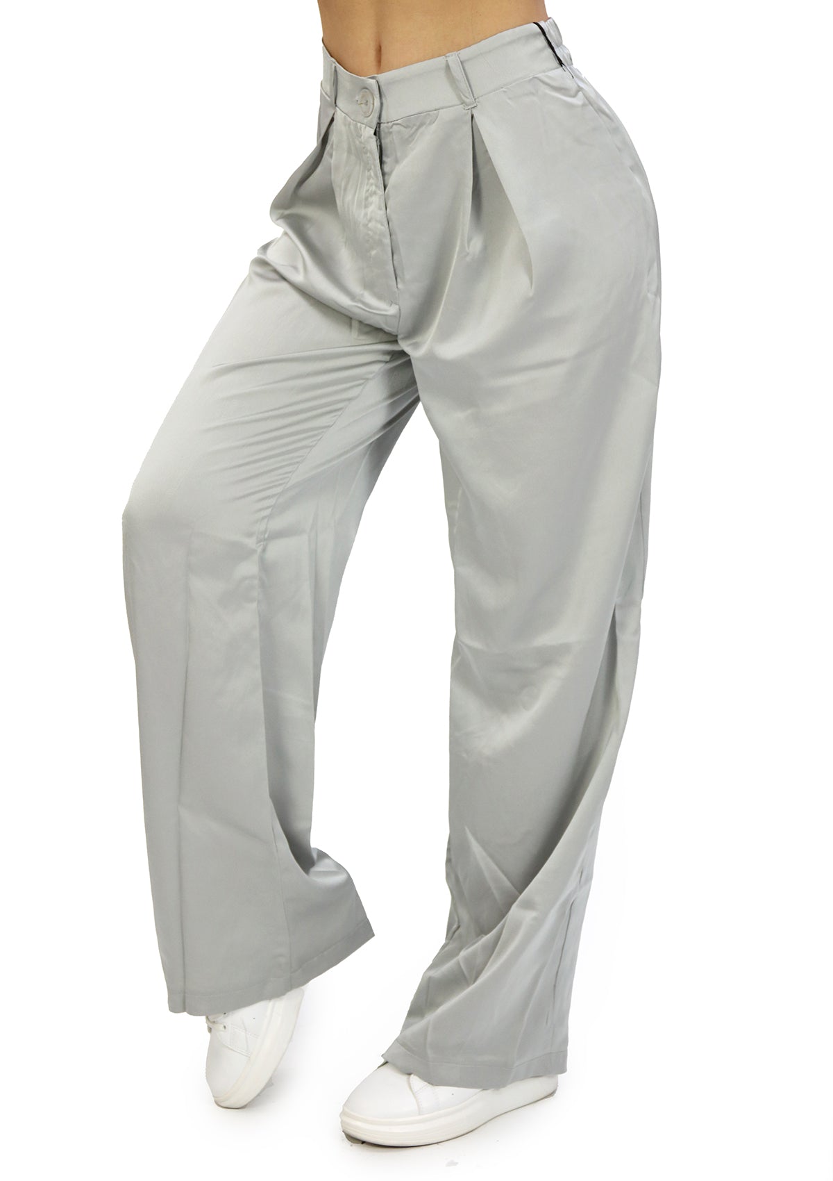 HM-P-40568-H Silver Pantalón de Mujer