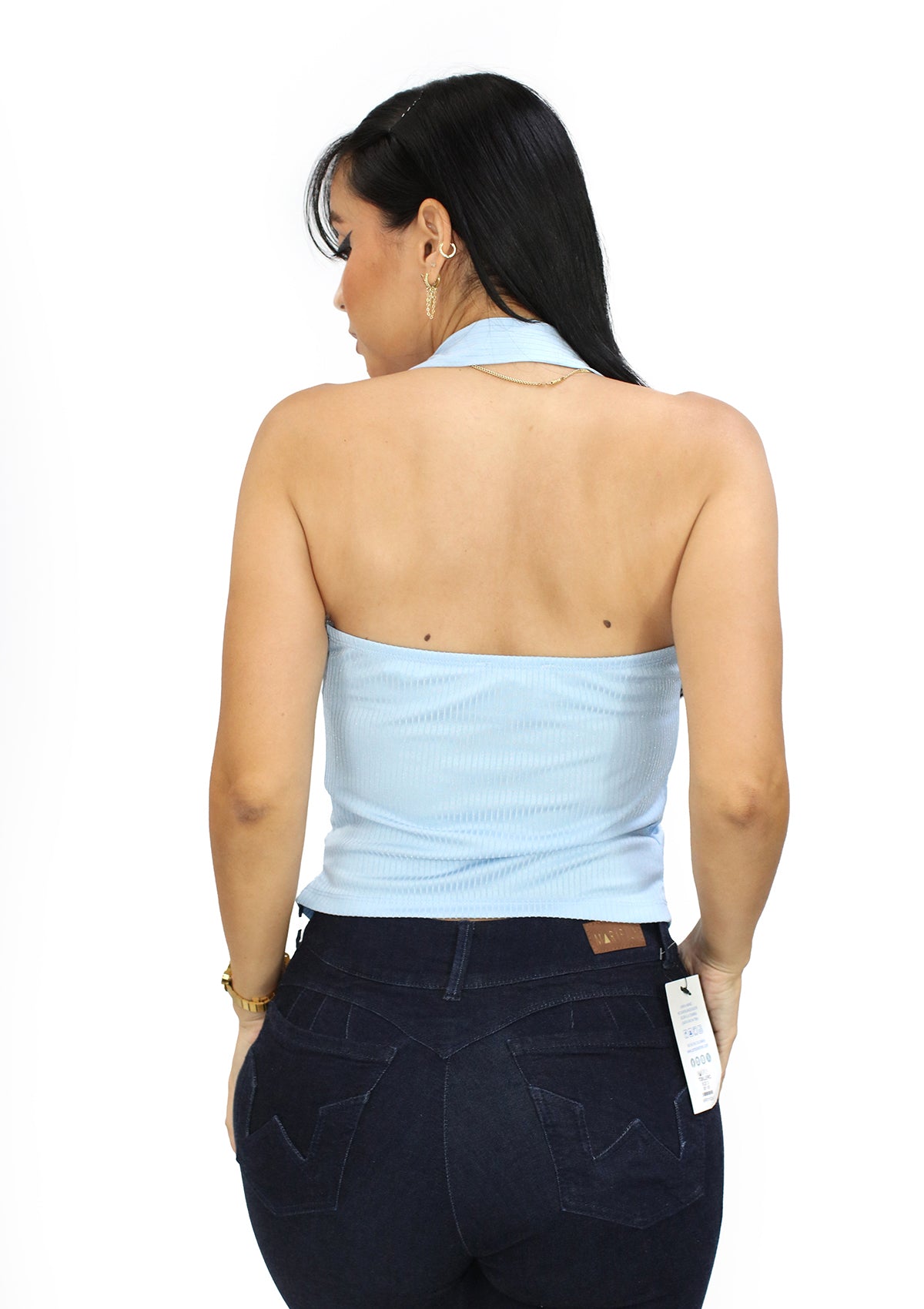 HM-T-56534 Blue Blusa de Mujer
