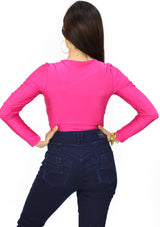 HM-T-56746 Fuchsia Bodysuit de Mujer