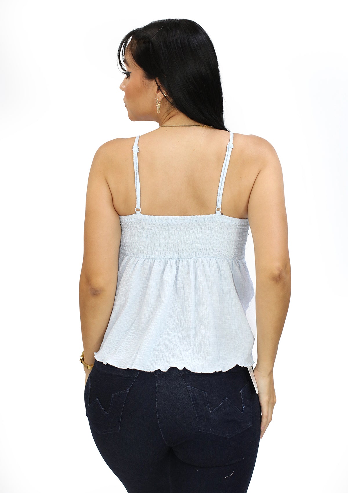 HM-T-57406 Light Blue Blusa de Mujer