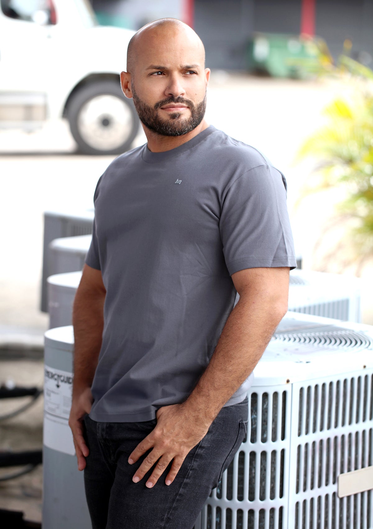 HN-04394 Gray Men's T-Shirt by HN