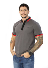 HN-04484 Gray Mens Polo by HN