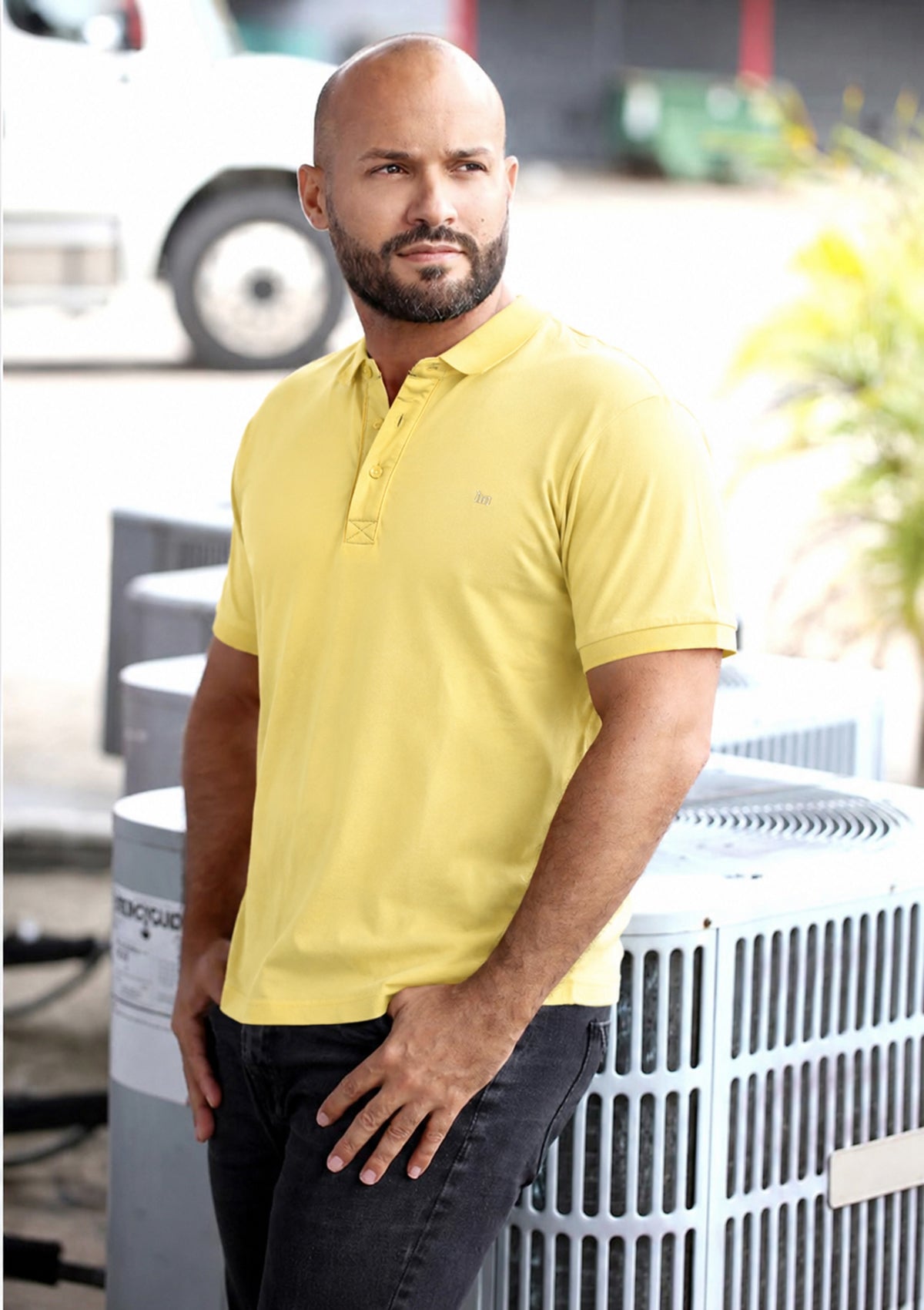 HN-04504 Yellow Mens Polo by HN