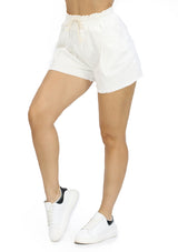 HY-HF-24C-352 White Denim Short de Mujer
