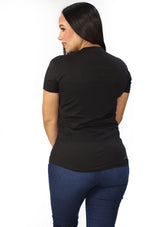 IN-Y300-C Black Camera Blusa de Mujer