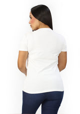 IN-Y300-C White Camera Blusa de Mujer