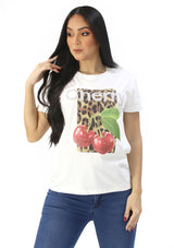 IN-Y300-CH White Cherry Blusa de Mujer