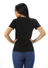 IN-Y300-CH Black Good Vibes Blusa de Mujer