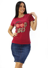 IN-Y300-CH Red Good Vibes Blusa de Mujer