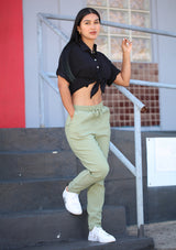 IR-IP-9000 Olive Pantalón de Mujer