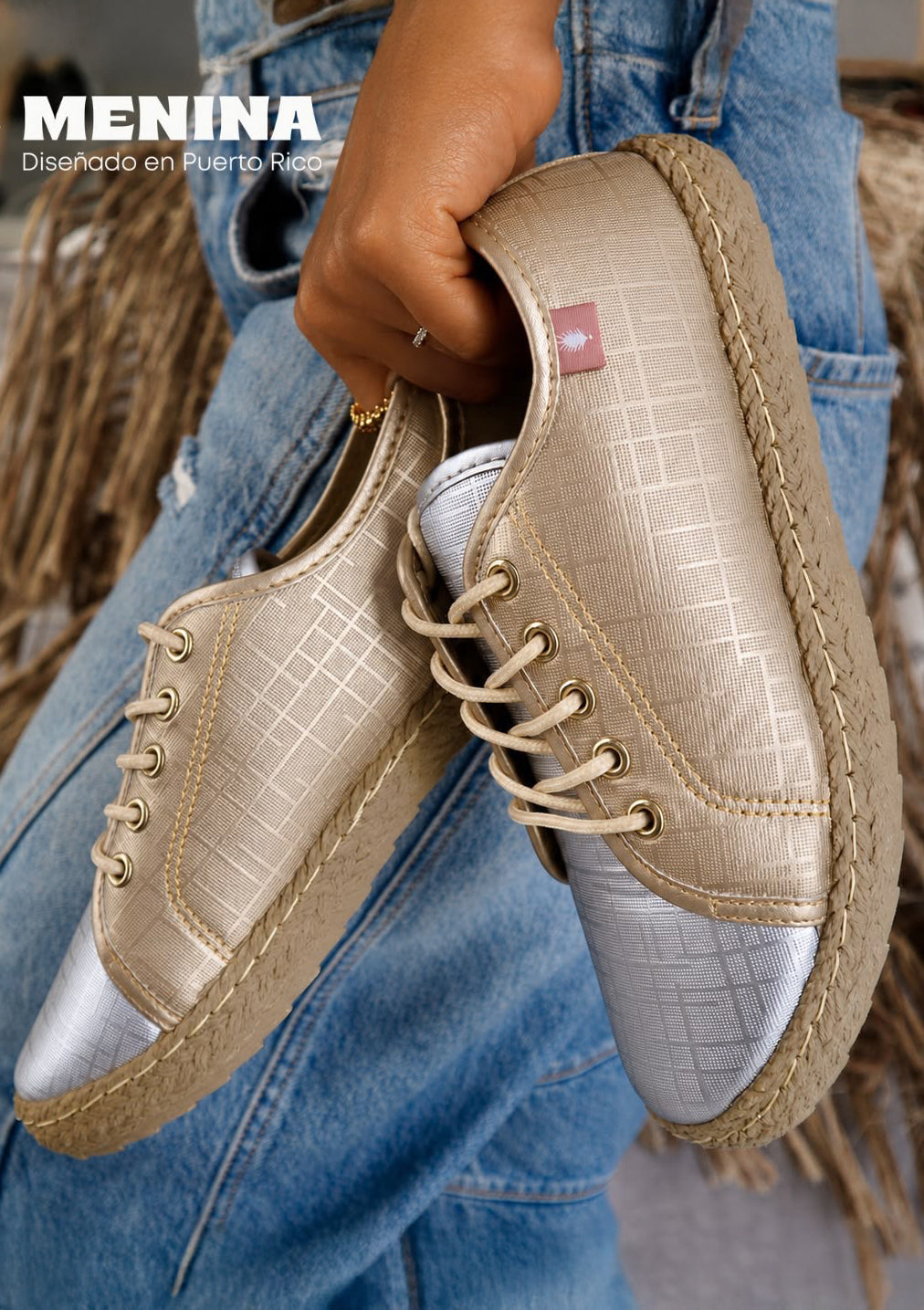 JC-CHELSIE-1 Gold/Silver Menina Women Shoes