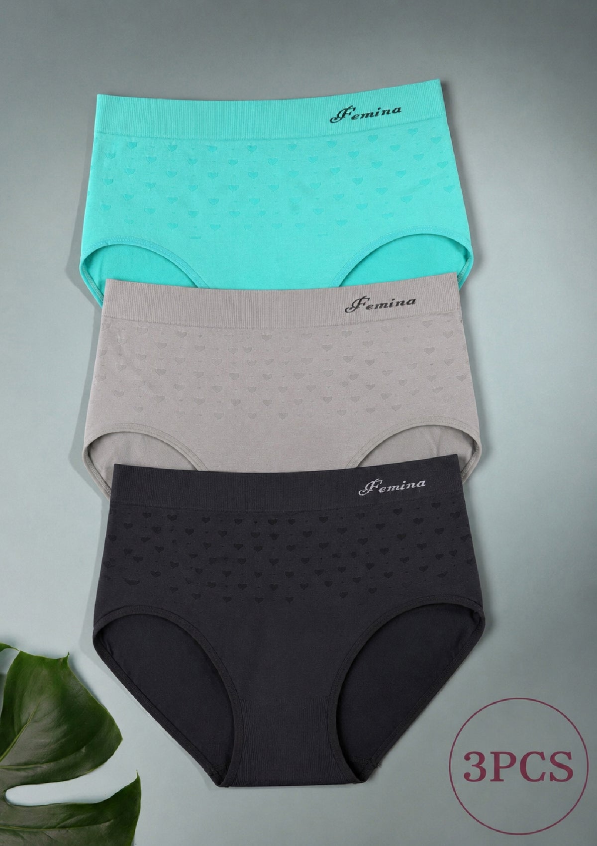 JM-FE-16018B Multicolor Panty PQT 3 de Mujer by Femina