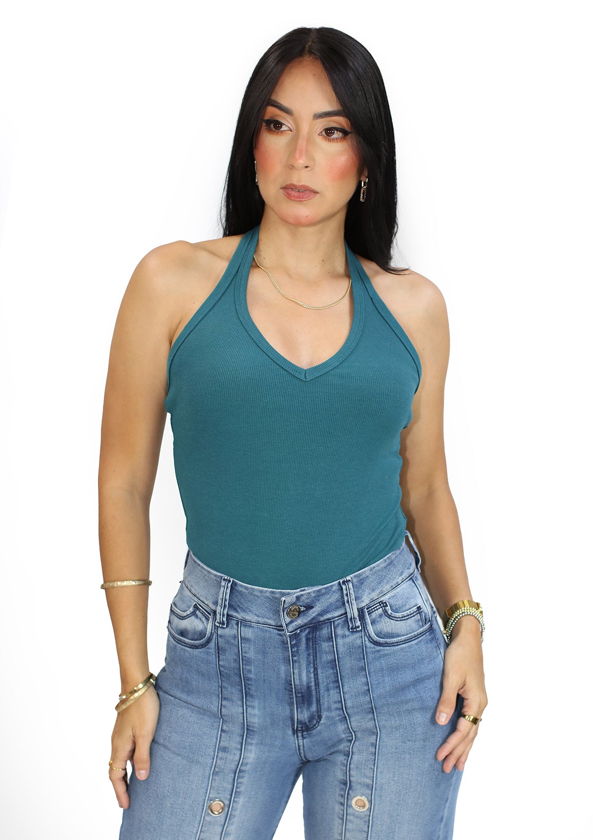 LC-9099 Deep Teal Blusa de Mujer