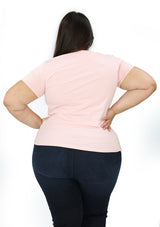 LD-F-1922 Pink Blusa de Mujer Plus Size