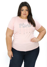 LD-F-1922 Pink Blusa de Mujer Plus Size