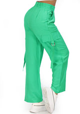 LP-CARGO-LB1 Kelly Green Pantalón Cargo de Mujer