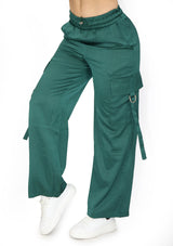 LP-CARGO-S01 Midnight Green Pantalón Cargo de Mujer