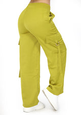 LP-CARGO-S01 Golden Kiwi Pantalón Cargo de Mujer