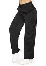 LP-CARGO-S01 Black Pantalón Cargo de Mujer