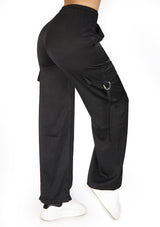 LP-CARGO-S01 Black Pantalón Cargo de Mujer