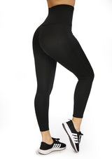 LP-FAJA-1 Black Leggings Deportivo de Mujer con Faja Control